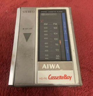 Aiwa Hs - P6 Cassette Boy & Tu - 01 Am/fm Tuner Pack Walkman Type Vintage 80s Rare