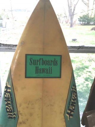 Real Hawaii Surfboard - - Tri Fin Board For Total Control - - 5 Ft 8 Inches