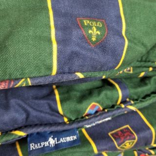Polo Ralph Lauren Vintage Shield Crest Comforter - Navy/dark Green - Twin Size