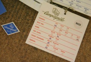Vintage Campagnolo 50th Anniversary groupset paperwork cards memorabilia 2