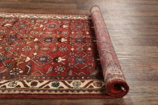 Vintage All - Over 10 Ft Hamedan Runner Rug Oriental Wool Carpet 4 