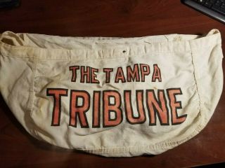 Vintage Tampa Tribune Canvas Newspaper Delivery Bag