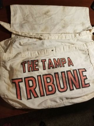 Vintage Tampa Tribune Canvas Newspaper Delivery Bag 3