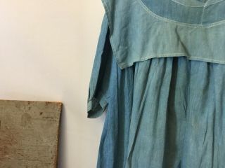 Antique Blue Calico Child’s Prairie Dress