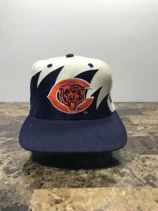 Nfl Vintage Chicago Bears Logo Athletic Sharktooth Snapback Hat 90 