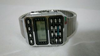 Rare Vintage Casio Cd 401 Calculator Data Bank Light Digital Watch Japan
