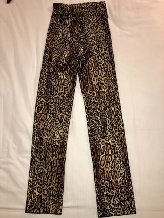 Frederick’s Of Hollywood Leopard Print Spandex Disco Pants 1970 1980 Rare Color 3