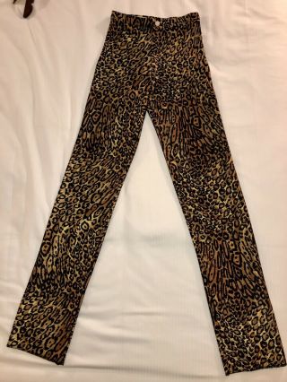 Frederick’s Of Hollywood Leopard Print Spandex Disco Pants 1970 1980 Rare Color 4