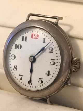 Antique Vintage Post Ww1 1919 Trench Military Style Silver Watch Joblot 925 Swis