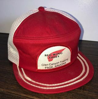 Vintage Red Wing Shoes Boots Glen Canyon Page Az Snapback Trucker Hat Usa
