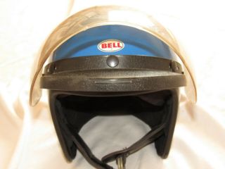 Vtg 1970s 1974 Bell RT Motorcycle Helmet Blue Size 7 DOT Bobber Toptex 70s RARE 5