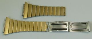 Hp - 01 Vintage Calculator Watch Bracelet W/ Clasp Parts,  Gold Tone,  Poor Cond
