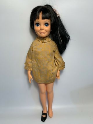Vintage Ideal Tressy Doll Hair That Grows 1970 Black Hair Clothes