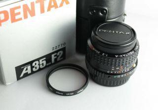 Very Rare Smc Pentax - A F/2 35mm Lens 2/35mm Pentax Wide Angle Japan