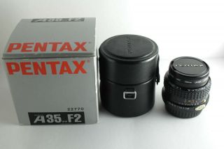 very Rare SMC Pentax - A F/2 35mm Lens 2/35mm Pentax wide angle Japan 5