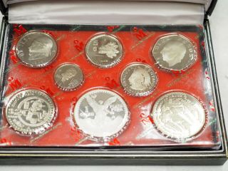 Rare 1982 - 1983 Mexico Proof Coinage Set Casa De Moneda.