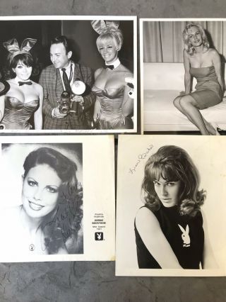 4 Rare Vintage Playboy Playmate Signed 8x10 Photos 60’s 70’s 80’s Baker Boostrom