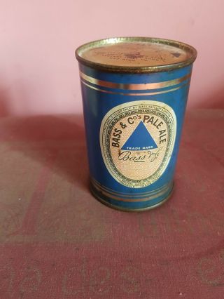 Rare Flat Top Beer Can.  Bass & Co Pale Ale.  1940s ?
