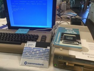 Vintage Commodore 64 With Cover,  1541 Disk Drive,  Power Supply,  Manuals 4