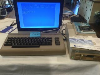 Vintage Commodore 64 With Cover,  1541 Disk Drive,  Power Supply,  Manuals 5