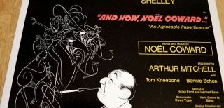 1960s Vintage Broadway Musical Theater Poster AND NOW,  NOEL COWARD 2