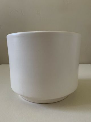 Vintage Gainey Ceramic Pottery Mid - Century Modern Planter Matte White C - 8