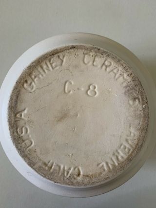 Vintage GAINEY Ceramic Pottery Mid - century Modern Planter Matte White C - 8 3