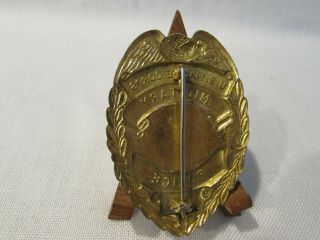 Vintage Real USMC Military Police Badge 2796 Gold Plated Made by Blackington 2