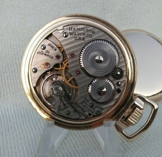 Wow 1945 Hamilton 992b Railway Special Pocket Watch J Boss Gold Case " Elinvar "
