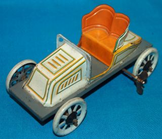 Vintage Bing Tin Wind Up Run About Auto Toy