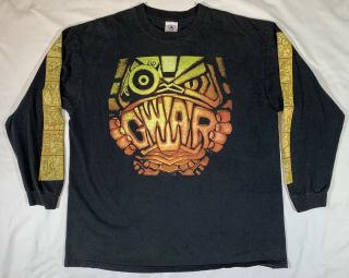 Vintage 1999 Delta Gwar Gwarmageddon Long Sleeve Tour T Shirt Black Size Xl