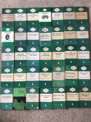 Penguin Crime Books - 35 Vintage Green Classics
