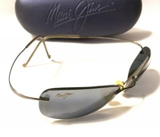 Rare Maui Jim Wailea Titanium Sunglasses | W/ Grey Polarized Lenses Mj 503 - 02