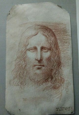 Extremely RARE Old Italian Master Drawing Brown chalk on laid paper 6