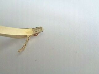 Vintage Etched 14K Yellow Gold Hinged Bangle Bracelet 8.  6g Made in Spain 9
