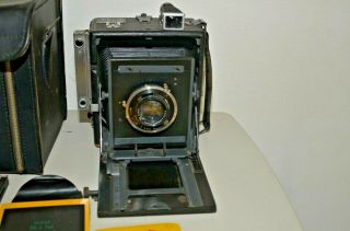 Vintage 4X5 Graflex Speed Graphic Camera w/Kalart Range Finder Ross London Lens 4