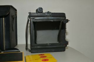 Vintage 4X5 Graflex Speed Graphic Camera w/Kalart Range Finder Ross London Lens 6