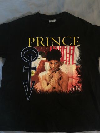 Vintage 1992 Prince The Brockum Group Concert Tour Cross T Shirt (size Xl)