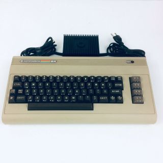 Vintage Commodore 64 Computer W/ Power Supply,  For Parts/repair Only.