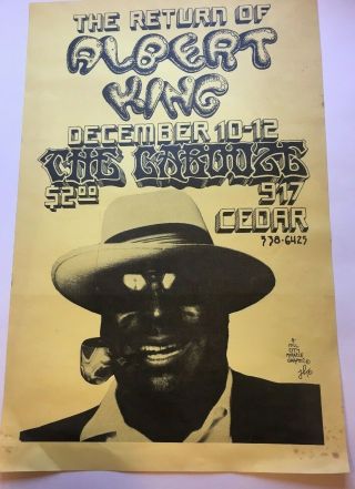 Albert King Rare Vintage Cabooze Minneapolis Mn 1970’s Concert Poster