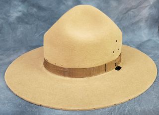 Vtg John B Stetson National Park Service Hat 3x Silverbelly Beaver Felt 7 5/8