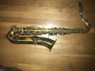 Vintage Harwood Professional Jenkins Music Buescher Stencil C Melody Saxophone