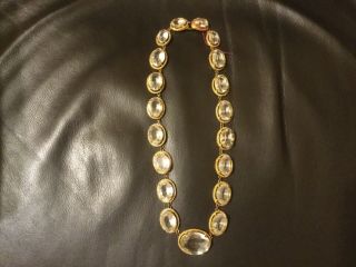Vintage Authentic Christian Dior Necklace 1961 Crystal Gold