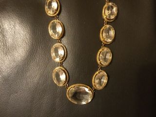 VINTAGE AUTHENTIC CHRISTIAN DIOR NECKLACE 1961 crystal gold 2