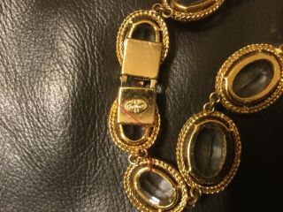 VINTAGE AUTHENTIC CHRISTIAN DIOR NECKLACE 1961 crystal gold 3