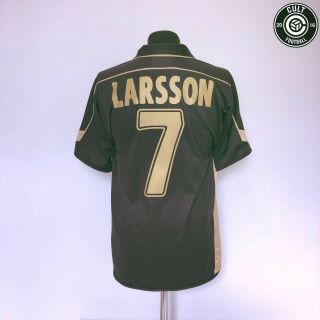 Larsson 7 Celtic Vintage Umbro Away Football Shirt Jersey 2003/04 (m) Sweden