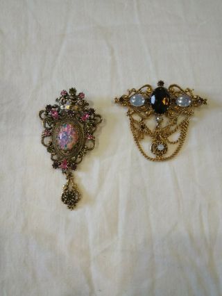 Vintage A.  B Brooches One Is Marked Coventry And Another Marked Florenza