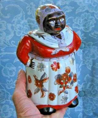 Rare Vintage / Antique Black Americana Aunt Jemima Cookie Jar Japan ?