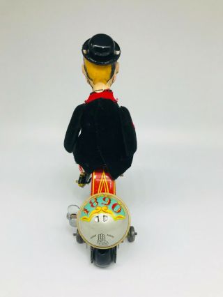 50s TPS Gay 90 ' s Cyclist Vintage Tin Wind up Toy Japan 3
