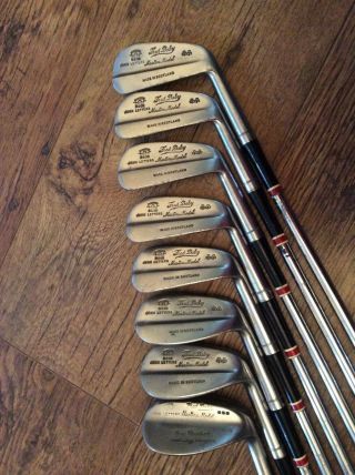 Mens Vintage John Letters Fred Daly Right Hand Set Golf Irons X 8 Steel Shaft